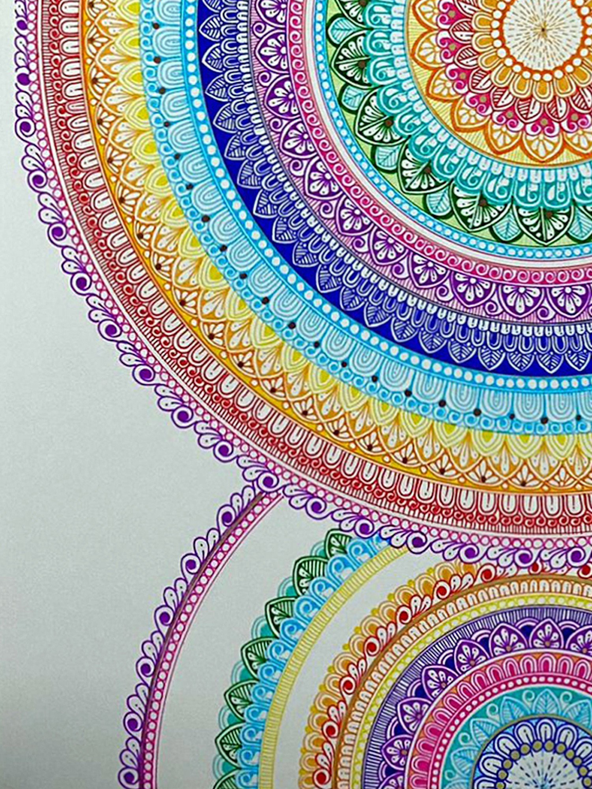 Intricate overlapping mandala patterns